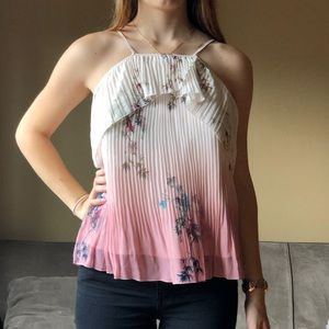 Lauren Conrad Floral Ombré Blouse